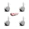 Service Caster 2.375 Inch MRI Safe Casters, 7/16 Grip Ring Stem, Set of 4, 4PK SCC-GR02S60-TPR-GRY-716138-MRI-4 - alternate 4